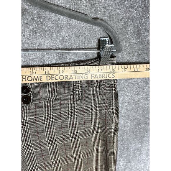 H&M Divided Dress Pants Womens Size 8 Brown Houndstooth‎ Plaid Bootcut Pockets - Picture 4 of 7
